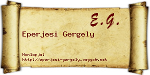 Eperjesi Gergely névjegykártya